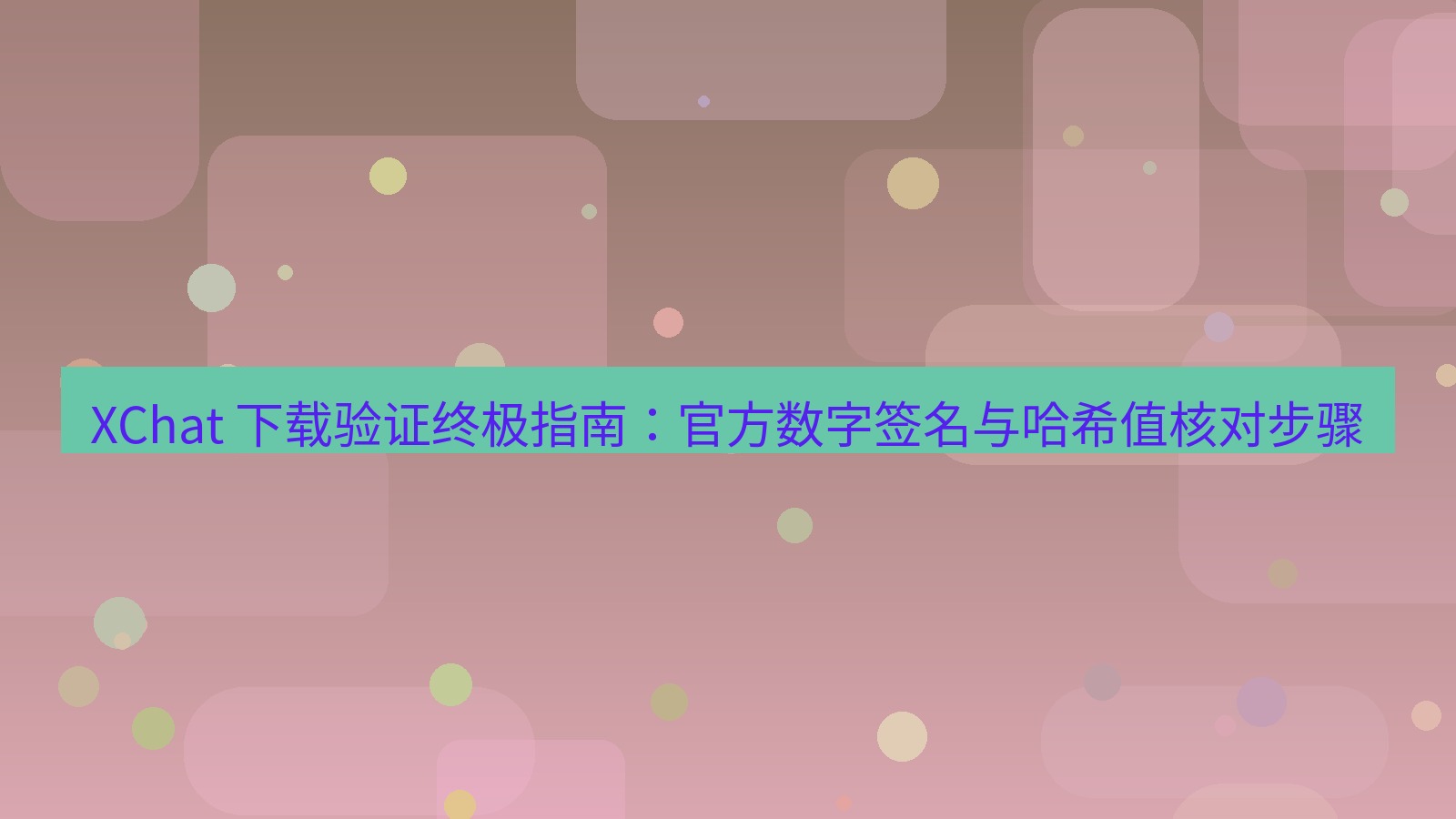 xchat官网 XChat 下载验证终极指南：官方数字签名与哈希值核对步骤