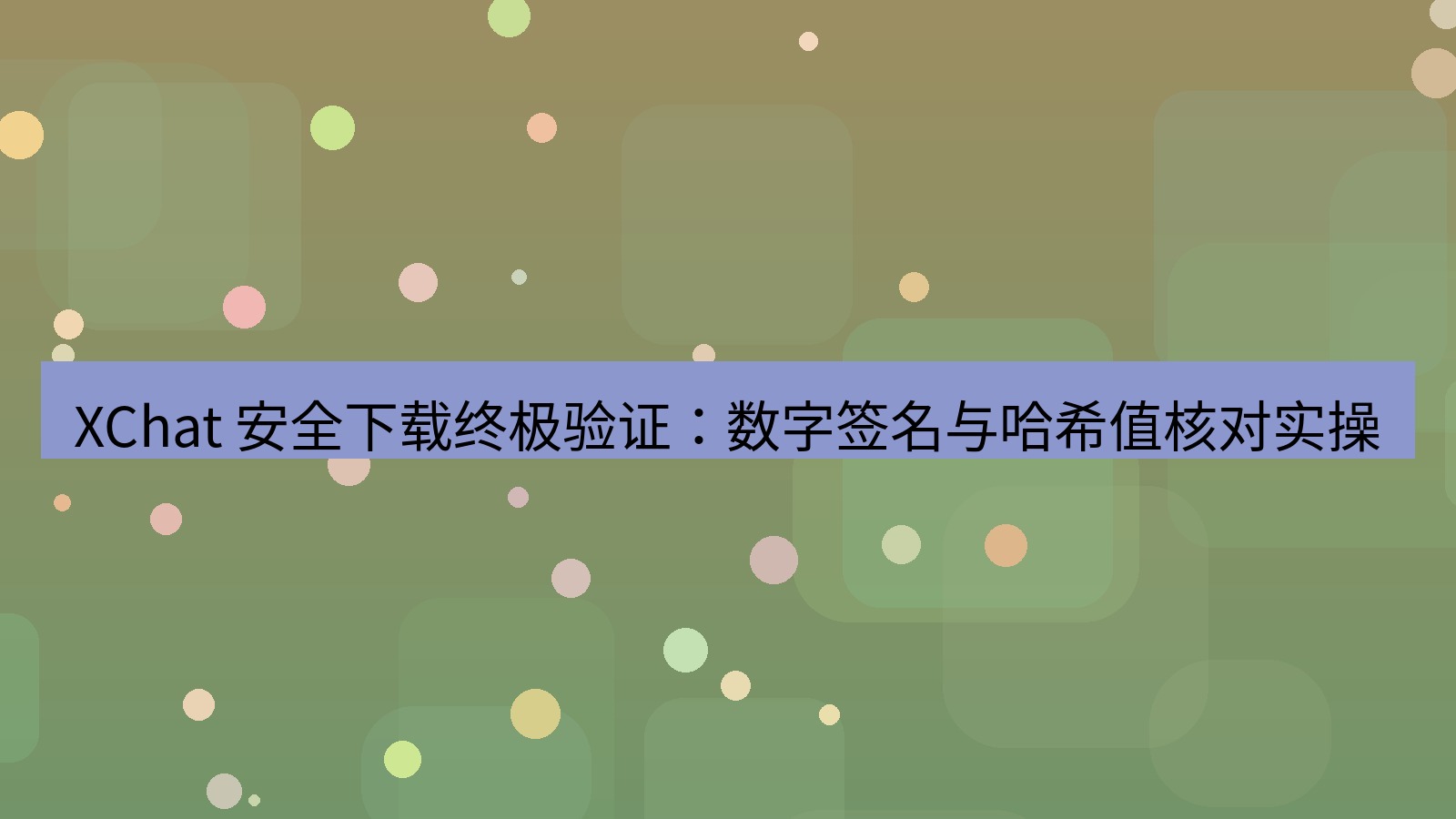 xchat官网 XChat 安全下载终极验证：数字签名与哈希值核对实操